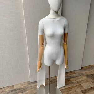 Silk Bridal Scarf (100% Silk Chiffon) - Off White